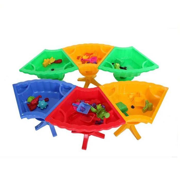 Стол пластиковый красочный песочный 1 штук-145х55 см В комплекте 6 шт