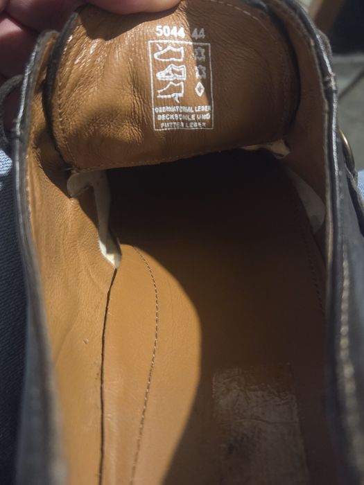 Pantof Piele, maro inchis, stare f buna, 44-45