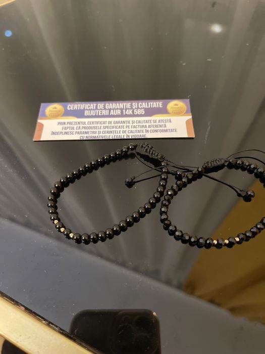 Bratara cu bile aur 14k cu certificat de garantie si calitate