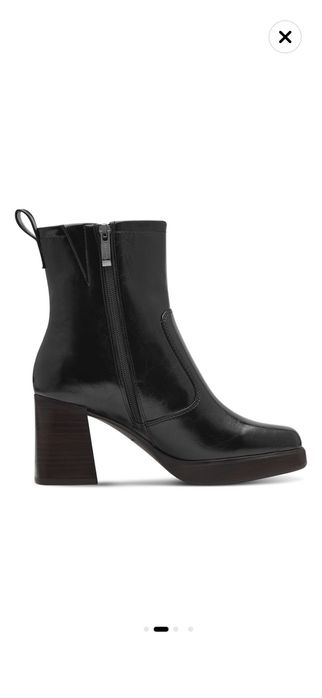 Tamaris Ghete din piele ecologica cu aspect masiv, Negru, 37