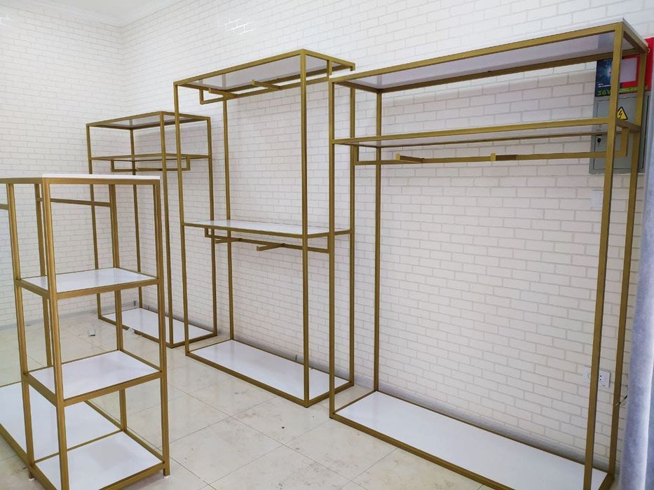 Торговое оборудование,стеллажи для магазина одежды, полки,рейл