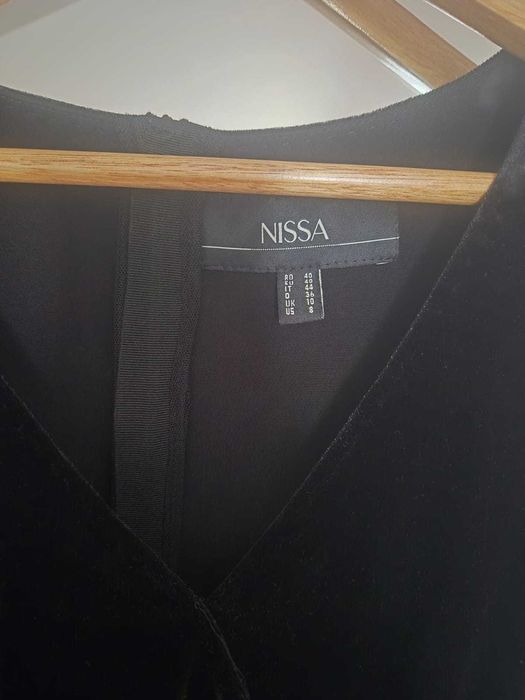 Rochie seara Nissa, din catifea, cu paiete