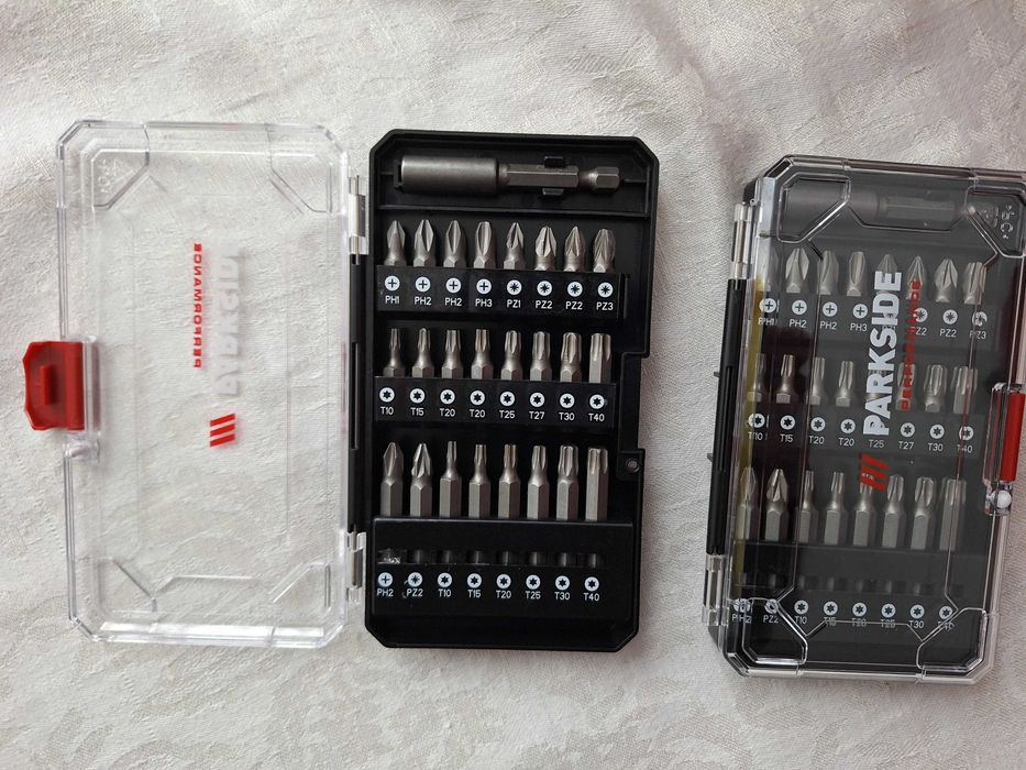 Trusa cu BITI si accesoriu fixare bormasina Parkside