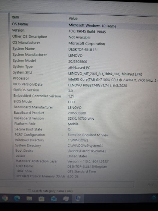 Laptop  Lenovo  procesor i3