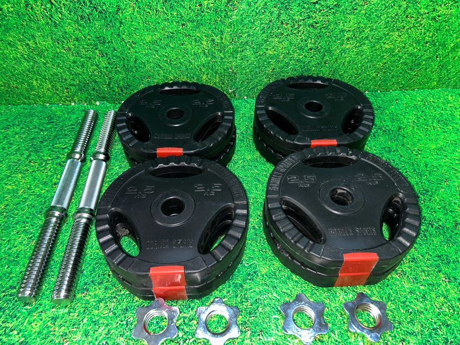 Set gantere discuri cu grip din ciment 25kg 30/31 mm