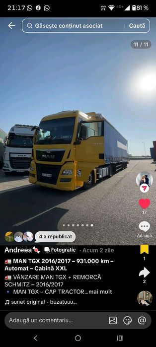De vânzare  MAN TGX