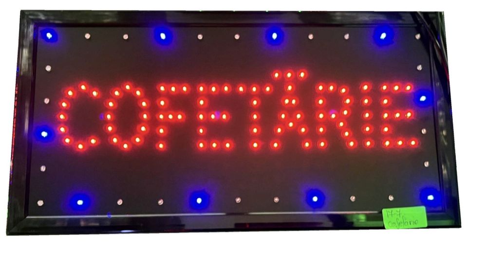 Firma luminoasa dinamica 50x25cm, Semn LED vitrina geam usa magazin