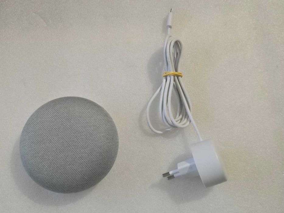 Boxa inteligenta Google Home Mini Gen 1, Wi-Fi, Bluetooth, Asistent Vocal, mufa MicroUSB, Gri