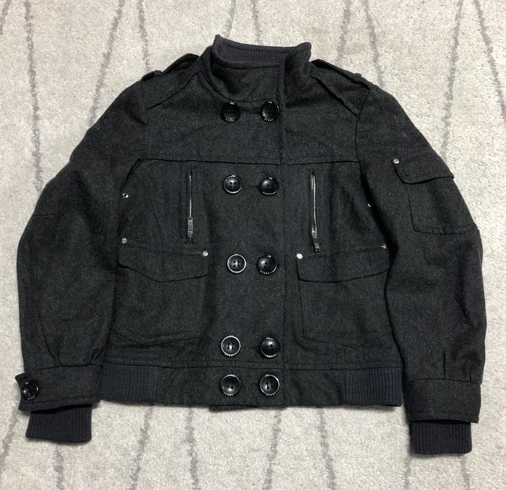 Geaca stofa marime L geaca scurta stofa l geaca gri