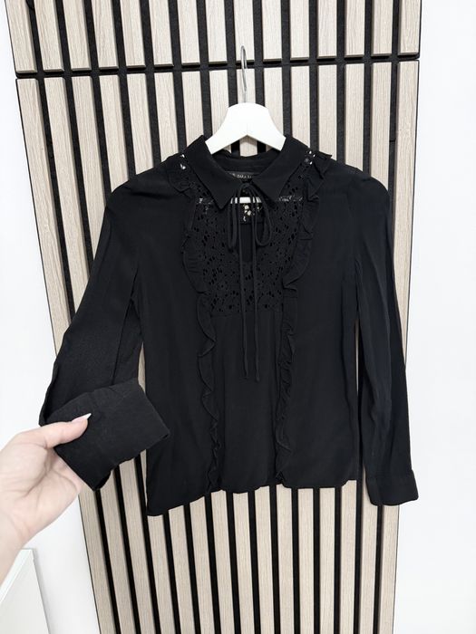Bluza Zara neagra camasa negru intens xs