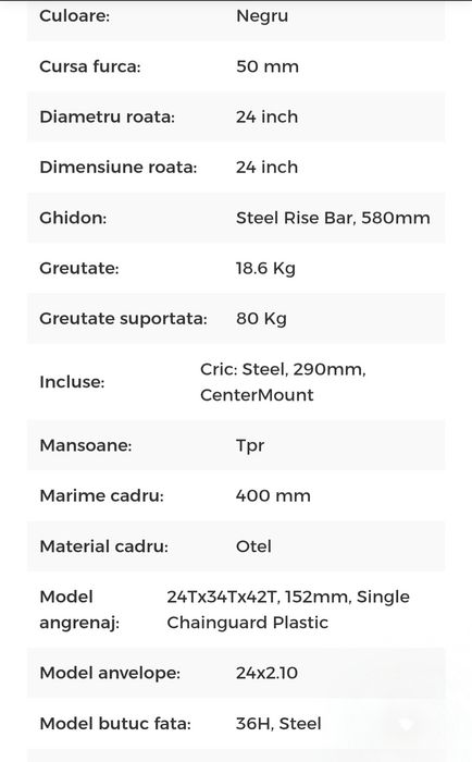 Bicicletă copii DHS Terrana 2445 – 24 Inch,