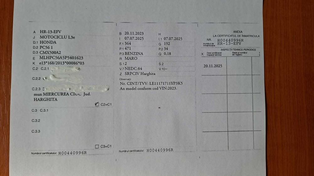 Vand motocicleta Honda