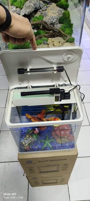 Akvarium 15 litrov s lampoy I filtr