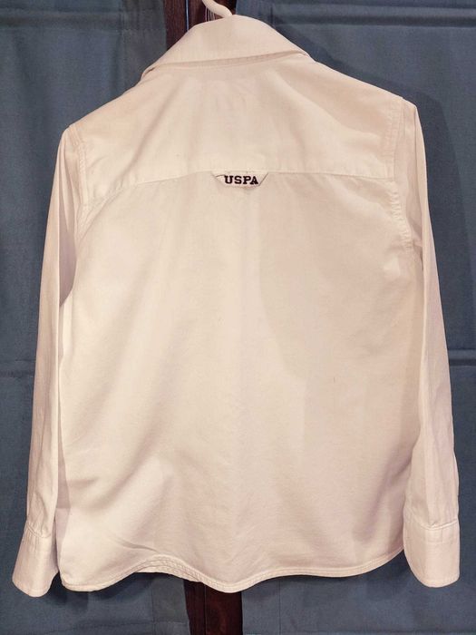 Camasa alba US Polo Assn cu eticheta, marime 110-116