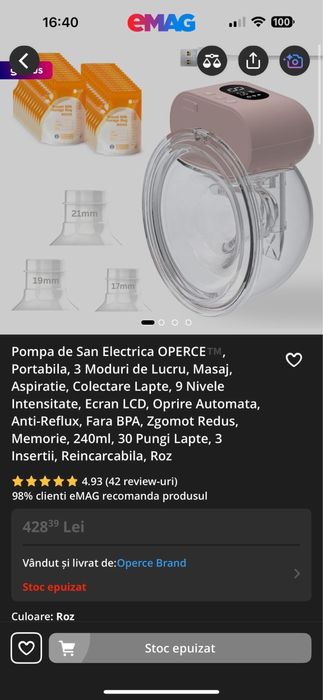 Pompa electrica handsfree Operce