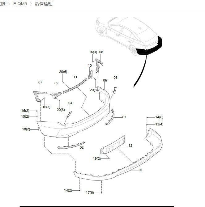 HONGQI  bamfer aksessuarlari. Honji zapchast Хонжи бамфер аксесуарлари