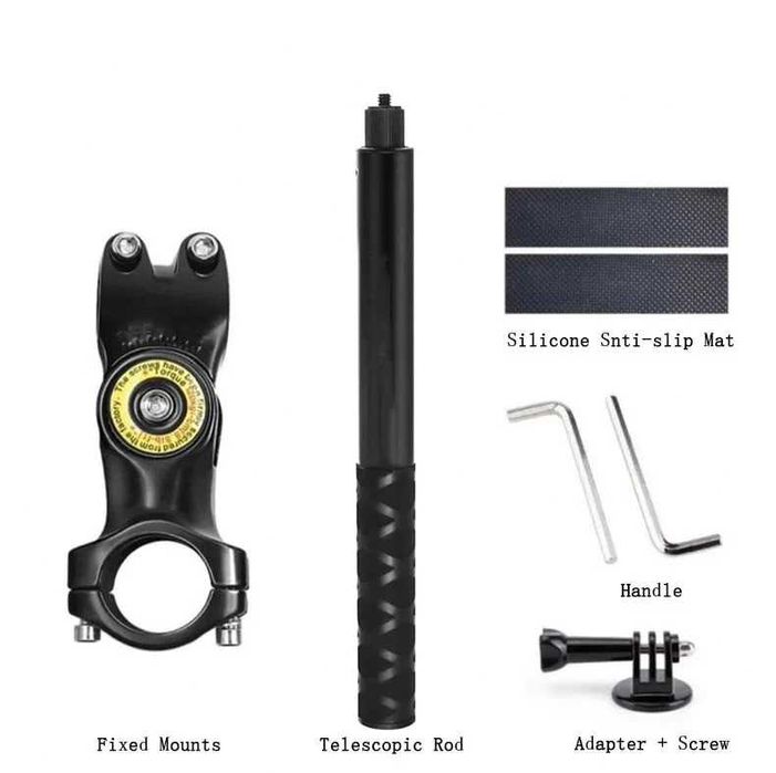 Set prindere bicicleta motocicleta stick + clema Insta360 X3 X4 X5