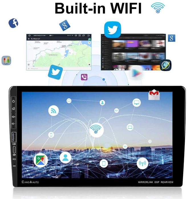 Мултимедия 4+64GB 8 ядрен навигация за кола автомобил Android Auto CP