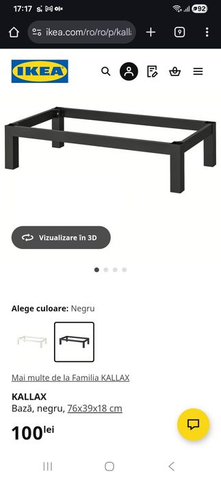 2 Buc baza etajera Kallax Ikea - produse noi