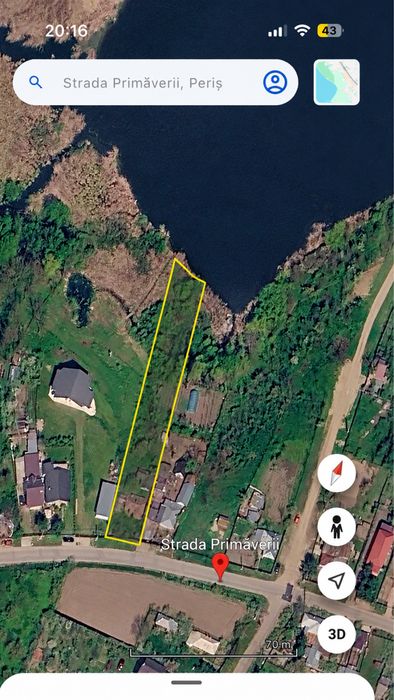 Teren de vanzare cu deschidere la lac! (Coada Snagovului) Peris, Ilfov