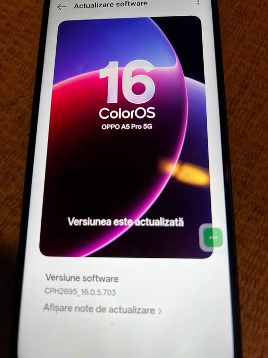 Vand Telefon mobil OPPO A5 Pro, 8GB RAM, 256GB, 5G, Negru