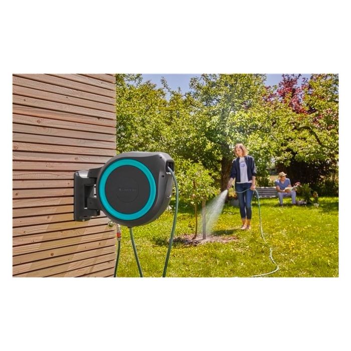 Gardena автоматическая катушка со шлангом 25м (водяной шланг) Hizelock