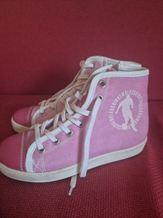 Кеды детские, 32 размер, холст и кожа, на замках, ортопедика,