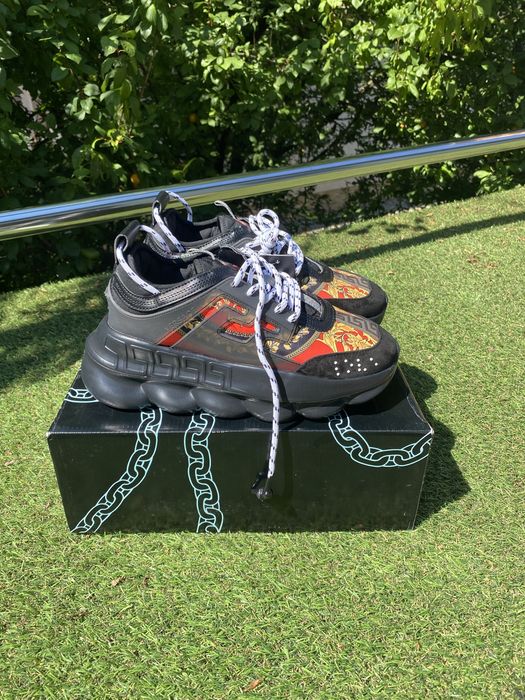 Versace chain reaction negru/rosu-multicolor/alb (stil baroc) 41 full box