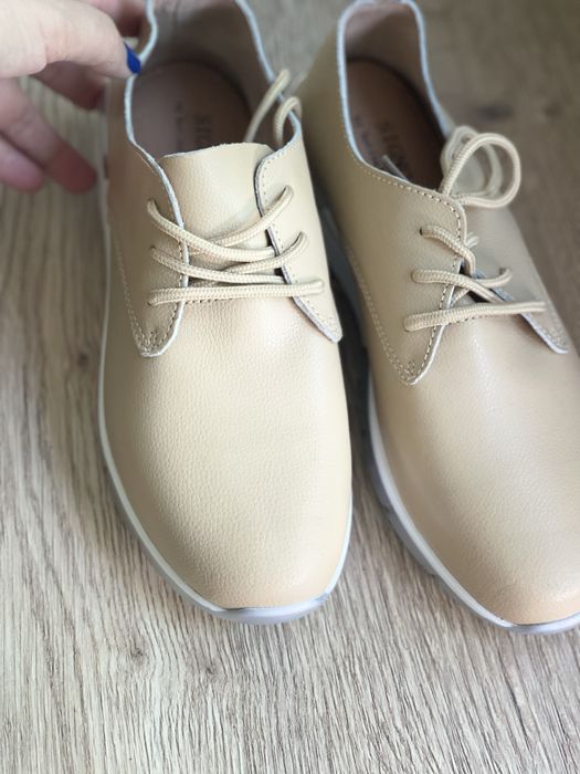 Pantofi sport piele naturala noi, super cozy si moderni
