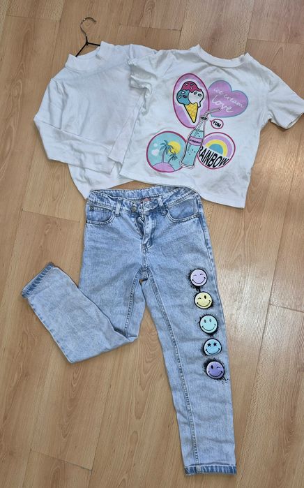 Джинсы футболка кофта для девочки