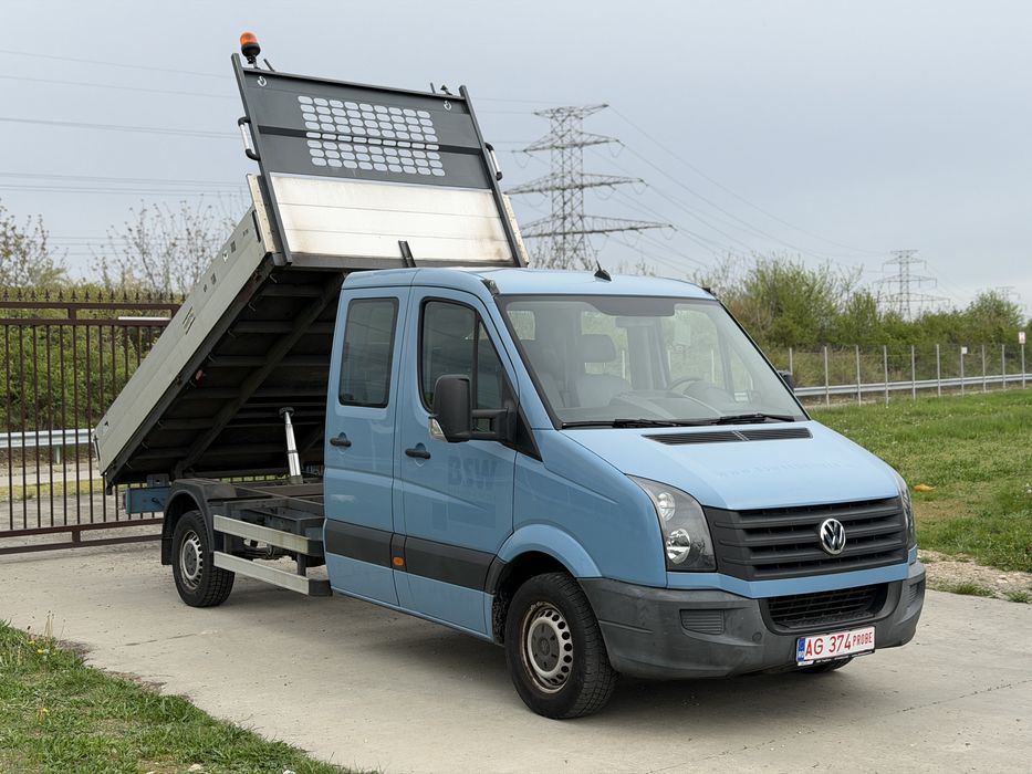 VW Crafter BASCULABIL 3.5t / 6+1 Locuri / Aer conditionat / Euro6 / stare PERFECTA, TVA Deductibil