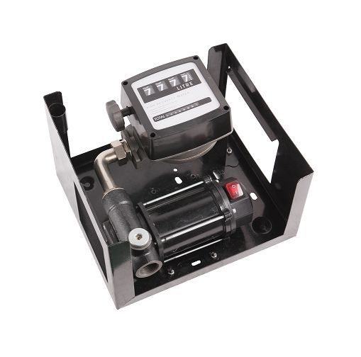 Pompa transfer motorina 12v 80l/min cu contor mecanic si filtru