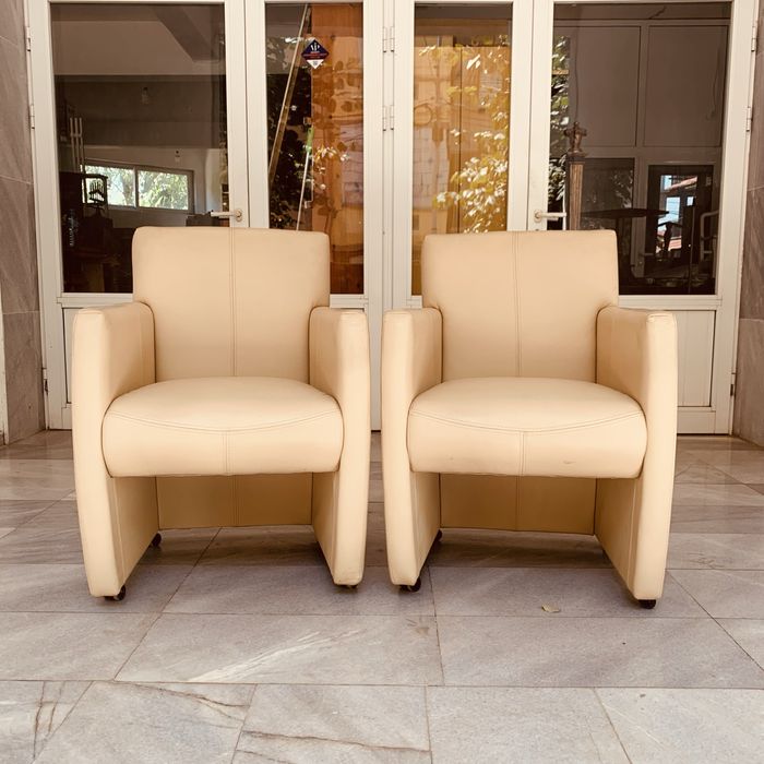 Комплект 2 кожени кресла от естествена кожа – модерен стил