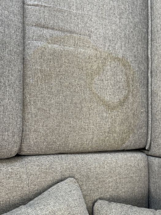 Canapea extensibilă gri + 5 perne, preț avantajos