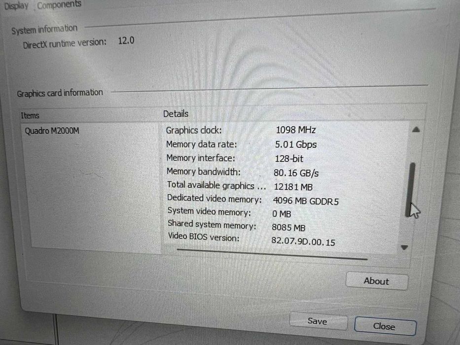 Laptop SH Lenovo P50 incomplet/piese YNC101