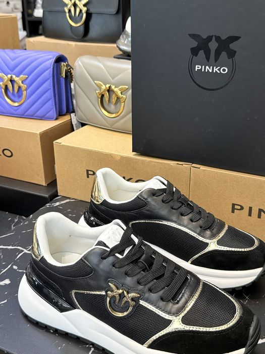 PINKO DV5 black/plati дамски маратонки сникърси 40