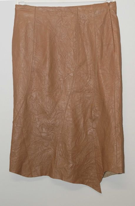 Fusta din piele naturala maro Blacky Dress marimea 36