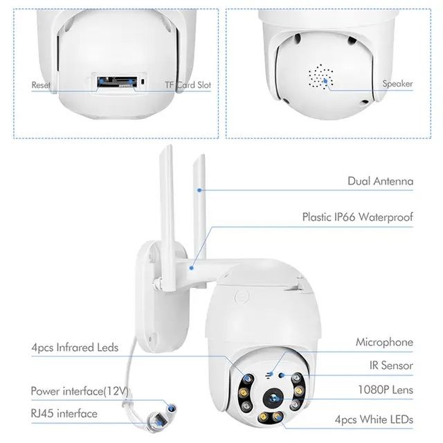 Wifi вайфай смарт камера видеонаблюдения 4мп
