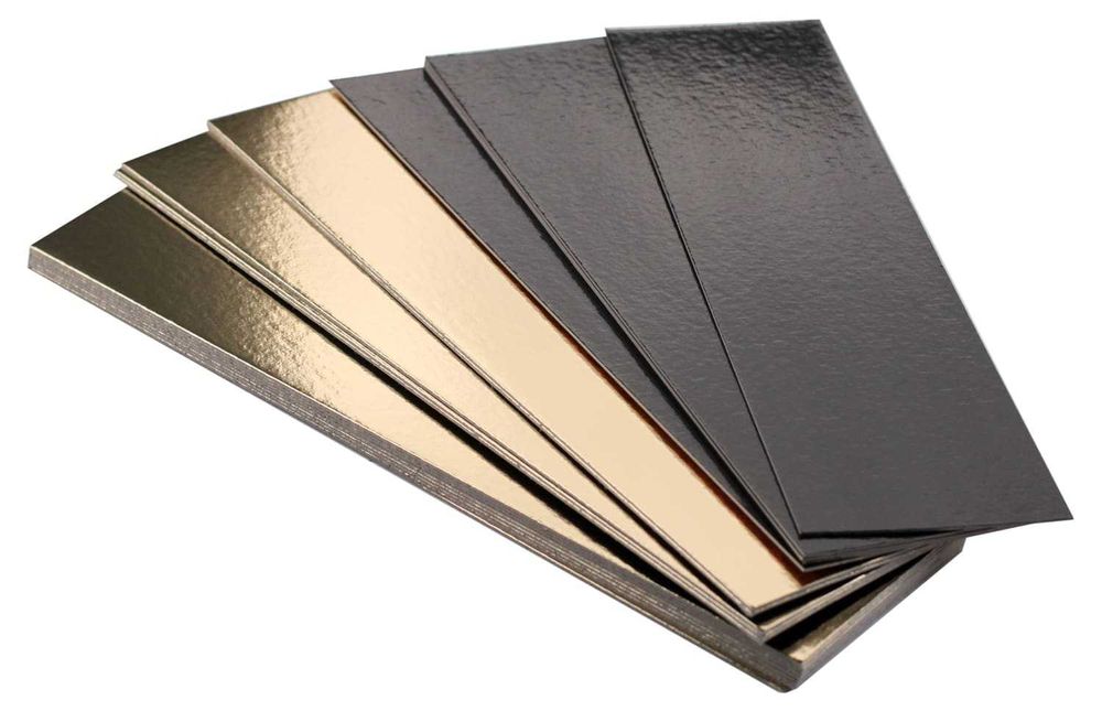 Квадратна Подложка от мукава, Двулицева, Златист/Черен 3 мм