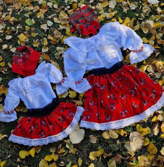 COPII Costum National- Popular ie camasa catrinta vesta bundita