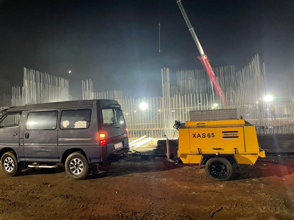 Аренда компрессора, с молотками