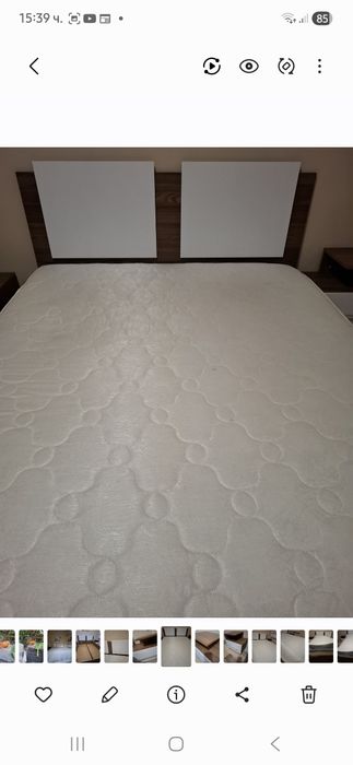 Легло-спалня 160/200 с матрак + топ матрак  WELLPUR