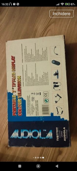 Televizor Portabil Audiola 7" LCD , Nou

- NOU la cutie!