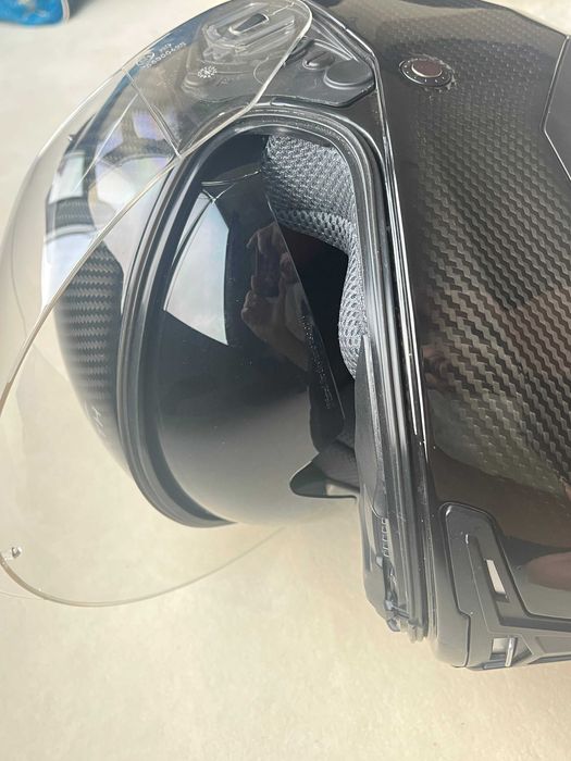 Най-висок клас карбонова каска Stealth размер M / L мото шлем