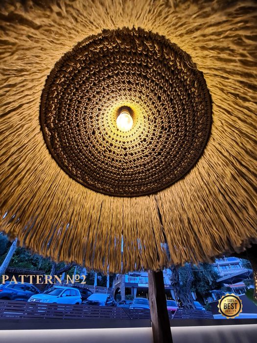 Ръчно плетени лампи в бохо стил за плажни заведения или ресторанти