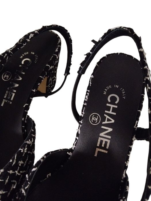 Chanel Tweed Slingback сандал