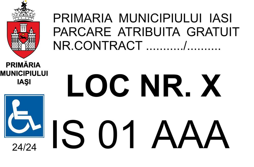 Placute parcare / stradale / imobile / terenuri