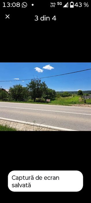 Teren intravilan stradal 1807mp cu  toate utilitățile aproape de urcarea pe autostrada Pitești-Sibiu