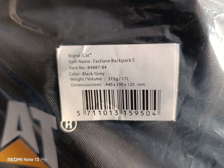 Унисекс раница Caterpillar Fastlane S Backpack Черна 17L