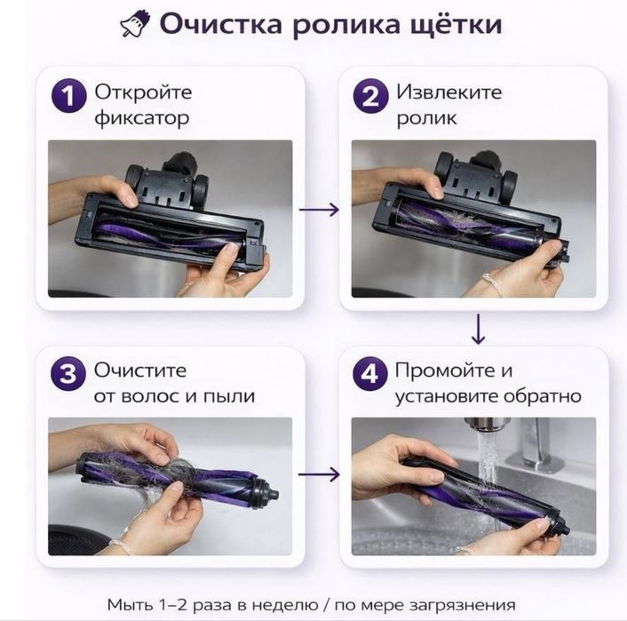 Пылесос Menox R01 фиолетовый, серый